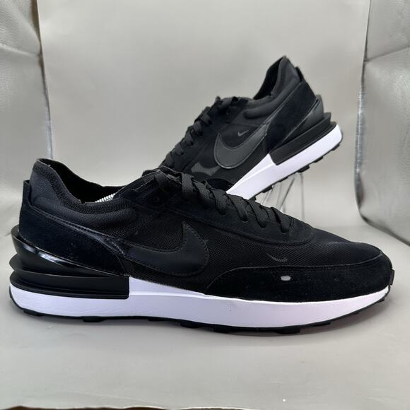 Nike Waffle One Men’s Size 13 US Black White Athletic Running Shoes DA7995-001 - Picture 1 of 9